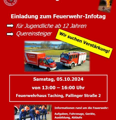 Infotag der Freiwilligen Feuerwehr Taching am 5.10.24