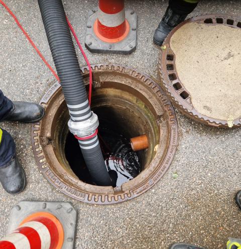 Feuerwehr Nußdorf im "Pumpeinsatz"